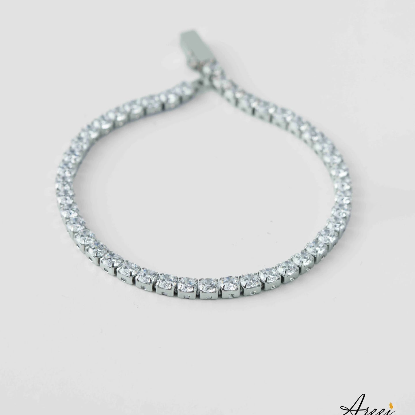 Silver tennis bracelet